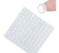 FUZVOL 100 PCS Rubber Feet Pads Small Clear Door Bumpers Self Adhesive Door Stopper 9 x 2.5 mm Round Furniture Bumper Pads for Cabinet, Doors and Cupboards