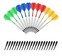 FUZVOL 12 PCS Soft Tip Darts with 100 Plastic Tips,14g Plastic Tip Darts Set for Adults Electronic Target Soft Leisure Games