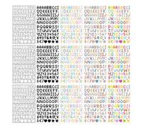 FUZVOL 1350 Pcs/15 Sheets Letter Stickers - 0.5 Inch Vinyl Alphabet Number Stickers - Colorful Self Adhesive Letters Numbers Kit for Scrapbooking, DIY, Craft, Sign and Decoration