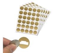FUZVOL 150 PCS Scratch Off Lables 2.5cm Golden Stickers Round Sticky Stickers Labels Self Adhesive DIY Labels for Activity Schools Crafts Gift