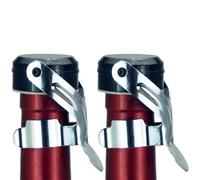 FUZVOL 2 Pack Champagne Stoppers,Stainless Steel Champagne Wine Sparkling Bottle Stopper,Standard Size Vacuum Seal Champagne Stoppers Leak-Proof Wine Bottle Saver
