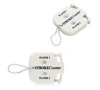 FUZVOL 2 Pack Golf Stroke Counter, Mini White Golf Counter, Golf Score Keeper with Dial Reset Tool Key Chain for Outdoor Sport Scoreboard Games and Golf Accessories