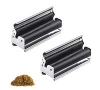 FUZVOL 2 Pack Metal Tobacco Roller, Easy to Use Cigarette Roller Machine Manual Cigarette Rolling Machine 70mm Rolling Machine, Smoking Cigarette Accessories