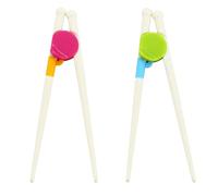 FUZVOL 2 Pairs Kids Training Chopsticks - Reusable Children Learning Chopsticks Easy to Use for Toddler & Child Beginners, Pink & Green