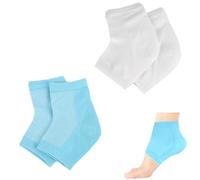 FUZVOL 2 Pairs Moisturising Socks for Women&Men,Soft Cotton Open Toe Cracked Heel Socks,Gel Socks for Dry Cracked Heel,Hard Feet Skin Care,Feet Moisturizing
