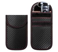 FUZVOL 2 PCS Car Key Faraday Pouch RFID Blocking Faraday Pouch Anti-Theft Car Key Signal Blocker Bag Keyless Fob Protection Pouch for Car Remote Entry Keys