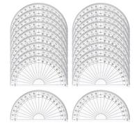 FUZVOL 20 PCS Plastic Protractors 180 Degree Protractor for Students Teachers Office School Drafting and Measuring Math Tool for Angle Measurement with Semicircle