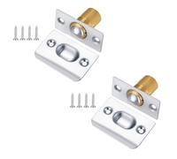 FUZVOL 2PCS Door Catch Drawer Door Closers Furniture Catcher Closure Stainless Steel Adjustable Heavy-Duty Spring Roller Ball Door Latch Catches Hardware for Wardrobe Closet Cupboard with Screws