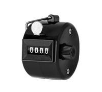 FUZVOL 4 Digit Tally Counter Hand Colour Counters Mechanical Palm Click Counter Handheld Golf Counter for Sport Counting Scoring, Black