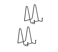 FUZVOL 4 Inch Plate Stand, Metal Iron Display Stand for Artwork, Decorative Dish, Photo and Book (2 Pack)