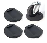 FUZVOL 4 PCS Furniture Caster Cups,Rubber Anti-Slip Bed Wheel Stoppers,Castor Wheel Furniture Sofa Chair Bed Wooden Floor Pads Protectors