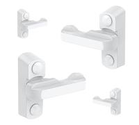 FUZVOL 4 Pieces Sash Jammer,White Zinc Cast Alloy Window Blocker,Extra Additional Home Door Window Security Locks,Anti-Theft Locks Buckle for UPVC PVC Doors Windows