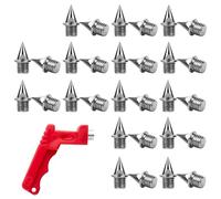 FUZVOL 50 Pcs Track Spikes Sturdy Steel Running Pyramid Spikes 1/4inch Cross Country Track Replacement with Spike Wrench Golf Shoe Spike Kit for Sprint Sports Jumping Running Jogging Hiking