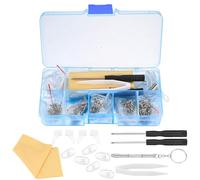 FUZVOL 500 PCS Glasses Repair Tool Kit Includes Mini Screwdriver, Screws Nut, Silicone Nose Pads, Glasses Cloth, Tweezer Sunglass Spectacles Repair Screwdriver Set