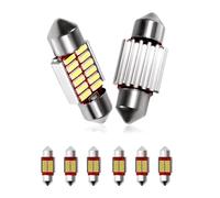 FUZVOL 6 PCS Automotive LED Bulbs Dual,31 mm 10 SMD Car Interior Lights,Car Map Lamps Dome Reading Bulbs License Plate Lighting