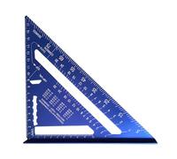 FUZVOL 7-Inch set square for Carpenter Measuring, Metric and Imperial Scales, Durable Aluminium Alloy Construction, 90° Thickened Triangle Ruler for Accurate Woodworking(Blue)