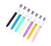 FUZVOL 7 PCS Retractable Ballpoint Pens,4-in-1 Ballpoint Pen,Multi Coloured Pens All In One,Medium 1.0mm Ballpoint Pens for Office Home School Students Children Gifts