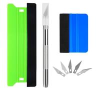 FUZVOL 8 Pack Vinyl Wrap Tools, Efficient Application Window Film Tools, Includes 21cm & 10 Plastic Felt Squeegee and Trimmer, Ideal for Glass Film, Car Vinyl/Tint, Craft Works, Wallpaper Hanging