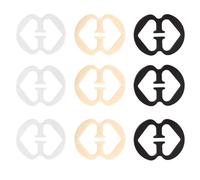 FUZVOL 9 PCS Racer Back Bra Clip,Bra Straps Clips,Non-Slip Bra Straps Clips,Bra Strap Retainers,Conceal Bra Strap Retainers,Cleavage Control Bra Tightener Clips（Black,Beige,Clear