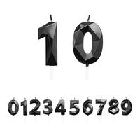 FUZVOL Birthday Cake Candles, Black Number 10 Candle