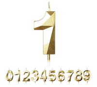 FUZVOL Birthday Cake Candles, Gold Number 1 Candle,Cake Topper Decorations