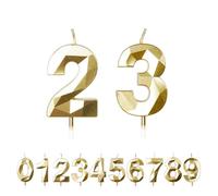 FUZVOL Birthday Cake Candles, Gold Number 23 Candle