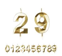 FUZVOL Birthday Cake Candles, Gold Number 29 Candle,Cake Topper Decorations