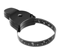 FUZVOL Body Tape Measure 150 CM Black Body Measuring Tool Retractable Measurement with Push-Button Mini Measurement for Arm, Thigh, Chest, Weight Loss