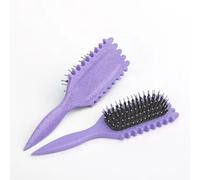 FUZVOL Curly Defining Brush, Tangle Hair Brush, Detangling Defining Styling Wet Dry Hair Brush, Curly Straight Hairbrush for Women & Men (Purple)