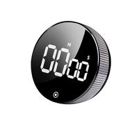 FUZVOL Digital Kitchen Timer,Adjustable Countdown Timer for Cooking,Shower,Sport,Teaching and Study,Magnetic Countdown Timer Battery Powered with LED Display(Black)