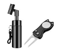 FUZVOL Golf Club Brush Groove Cleaner, Golf Club Brush with Water Spray and Hook Bottle & Golf Divot Repair Tool Kit for Golf Ball Club, Golf Accessories Golf Gift For Men