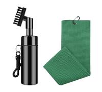 FUZVOL Golf Club Brush Groove Cleaner, Golf Club Brush with Water Spray and Hook Bottle & Microfiber Golf Towel Kit for Golf Ball Club, Golf Accessories Golf Gift For Men