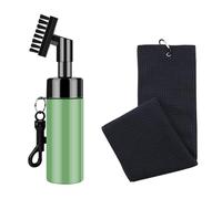 FUZVOL Golf Club Brush Groove Cleaner, Golf Club Brush with Water Spray and Hook Bottle & Microfiber Golf Towel Kit for Golf Ball Club, Golf Accessories Golf Gift For Men