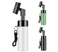 FUZVOL Golf Club Brush Groove Cleaner with Built in Water Spray and Hook, Golf Groove Cleaning Brush for Golf Ball Club, Golf Accessories Golf Gifts for Men White