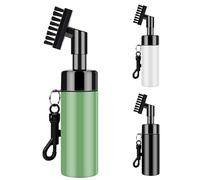 FUZVOL Golf Club Brush Groove Cleaner with Built in Water Spray and Hook, Golf Groove Cleaning Brush for Golf Ball Club, Golf Accessories Golf Gifts for Men Green