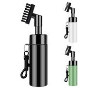 FUZVOL Golf Club Brush Groove Cleaner with Built-in Water Spray and Hook, Groove Cleaning Brush for Golf Ball Club, Black