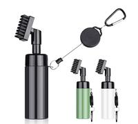 FUZVOL Golf Club Brush Groove Cleaner with Water Spray Bottle and Hook, Golf Groove Cleaning Brush for Golf Ball Club, Portable Brush Cover Golf Accessories Golf Gifts for Men Carbon Black