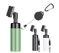 FUZVOL Golf Club Brush Groove Cleaner with Water Spray Bottle and Hook, Golf Groove Cleaning Brush for Golf Ball Club, Portable Brush Cover Golf Accessories Golf Gifts for Men Emerald Green