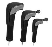 FUZVOL Golf Club Headcover Set Premium Quality,Golf Driver Head Cover 3pcs Universal Fit Covers For Wood Driver, Fairway, HybridsGrey