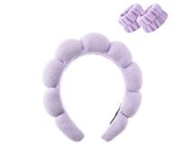 FUZVOL Headbands for Women,Cute Sponge Skincare Spa Headband with Terry Cloth Wristband for Face Washing,Women's Hair&Makeup