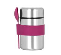 FUZVOL Insulated Food Flask for Food Warming,Stainless Steel Food Flask Soup Flask Container with Spoon for Lunch & Dinner Food Carrying(Purple)