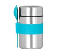 FUZVOL Insulated Food Flask for Food Warming,Stainless Steel Thermos Food Flask Soup Flask Container with Spoon for Lunch & Dinner Food Carrying(Blue)