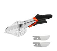FUZVOL Miter Shears - Multifunctional 45 to 135 Degree Multi Angle Trim Cutter, Gasket Shear for Angular Cutting of Soft Wood, Plastic, PVC and More, Including 2 Spare Blades