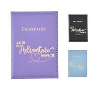 FUZVOL Passport Holder PU Leather Passport Cover for Documents, Passport Wallet for Credit Cards, Business Cards, Money, Travel Wallet Women & Men Travel Boarding Accessories, Purple