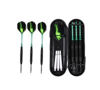 FUZVOL Professional Darts Set Steel Tip-Aluminum Stems Darts Flights with 22 Grams-3 Packs Green with Case