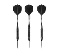 FUZVOL Professional Darts Set Steel Tip-Aluminum Stems Darts Flights with 24 Grams-3 Packs Black