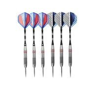FUZVOL Professional Darts Set Steel Tip-Aluminum Stems Darts Flights with 24 Grams-6 Packs Blue And Red