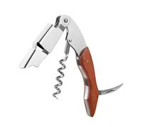 FUZVOL Waiters Corkscrew Stainless Steel Wine Opener Professional Bottle Opener Beer Opener Foil Cutter with Wood Handle for Bartenders, Sommeliers and Waiters