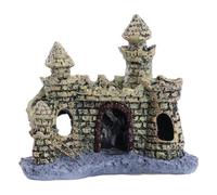 FUZYXIH Aquarium Castle Decoration, Small Resin Castles, Hiding Places, Stone Caves, Hiding Places, Hideouts, Houses, Aquariums, Accessories for Betta Shrimp, Aquarium, Landscaping, Plant Landscape
