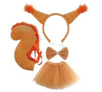 FUZYXIH Cartoon Squirrel Ear Shape Headband with Tail Set, Headband, Animes, Character Performances, Live Broadcast, Headwear, Animal Ear Headbands, Headband, Adult for Women, Colourful